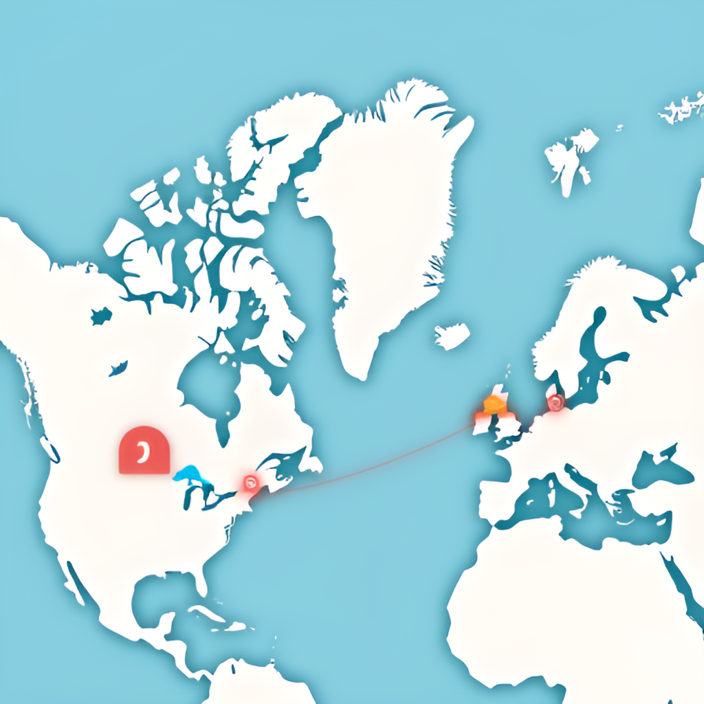 Illustrative image depicting a map highlighting Greenland between the US and Europe, symbolizing the geopolitical interest and the 2019 episode, potentially with small icons representing Danish and US perspectives or reactions.